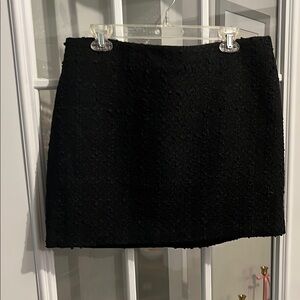 H&M Black Tweed Mini Skirt